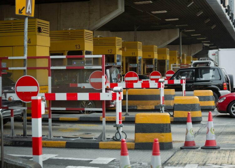 red and yellow traffic cone
