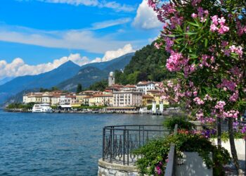 white and brown concrete building near body of water under blue sky during daytime