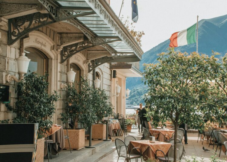 restaurant surrounded by trees