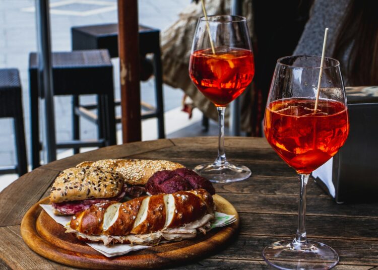 bread on brown wooden round plate