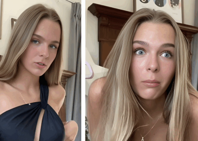 Lies Zhara laat net even iets teveel zien tijdens het passen van haar badkleding