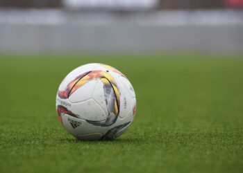 white and gray Adidas soccerball on lawn grass