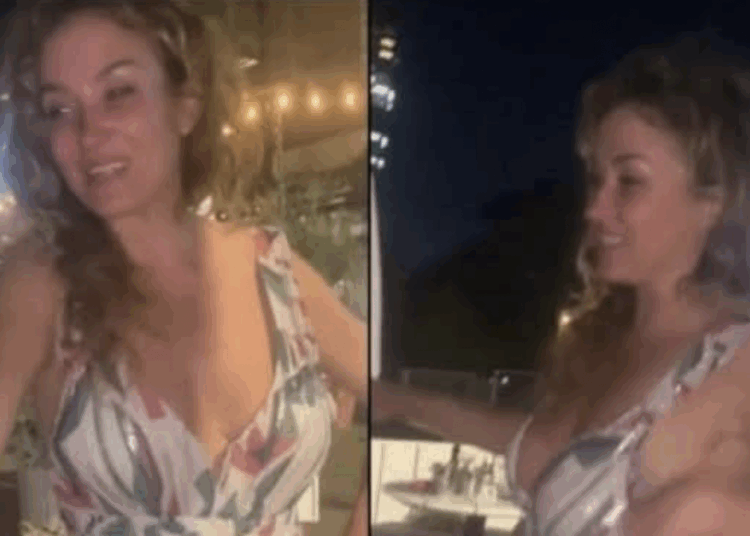 Katja Schuurman krijgt flink aandacht op het terras van jongemannen