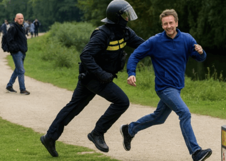 Deze beelden van een arrestatie van een gast op malieveld