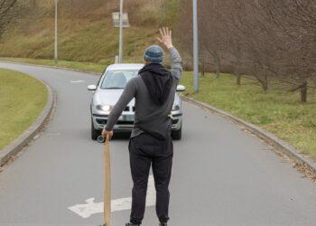 Klimaatactivisten blokkeren de weg