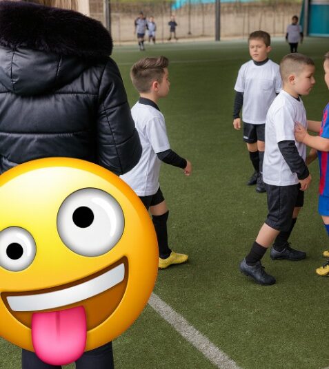 Ondertussen bij de voetbalwedstrijd van je zoon waar je een beetje afgeleid bent