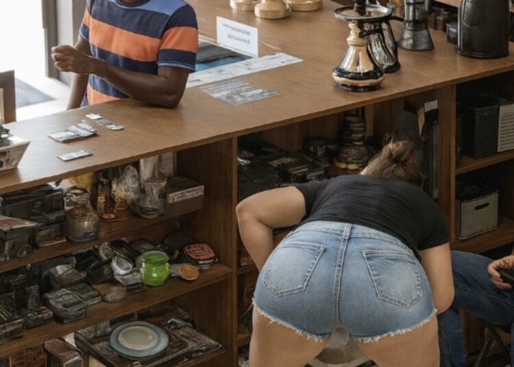 Gast dacht even een snelle slag te kunnen slaan maar helaas pindakaas