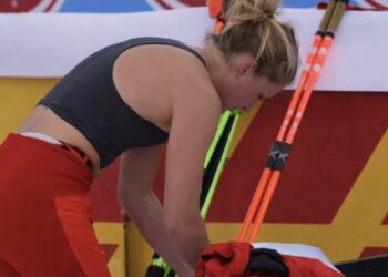 Een ogenschijnlijk onschuldig moment op de piste