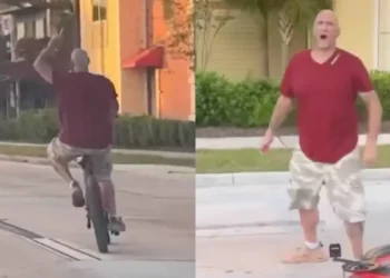 Pijnlijk lesje karma voor fietser met grote mond